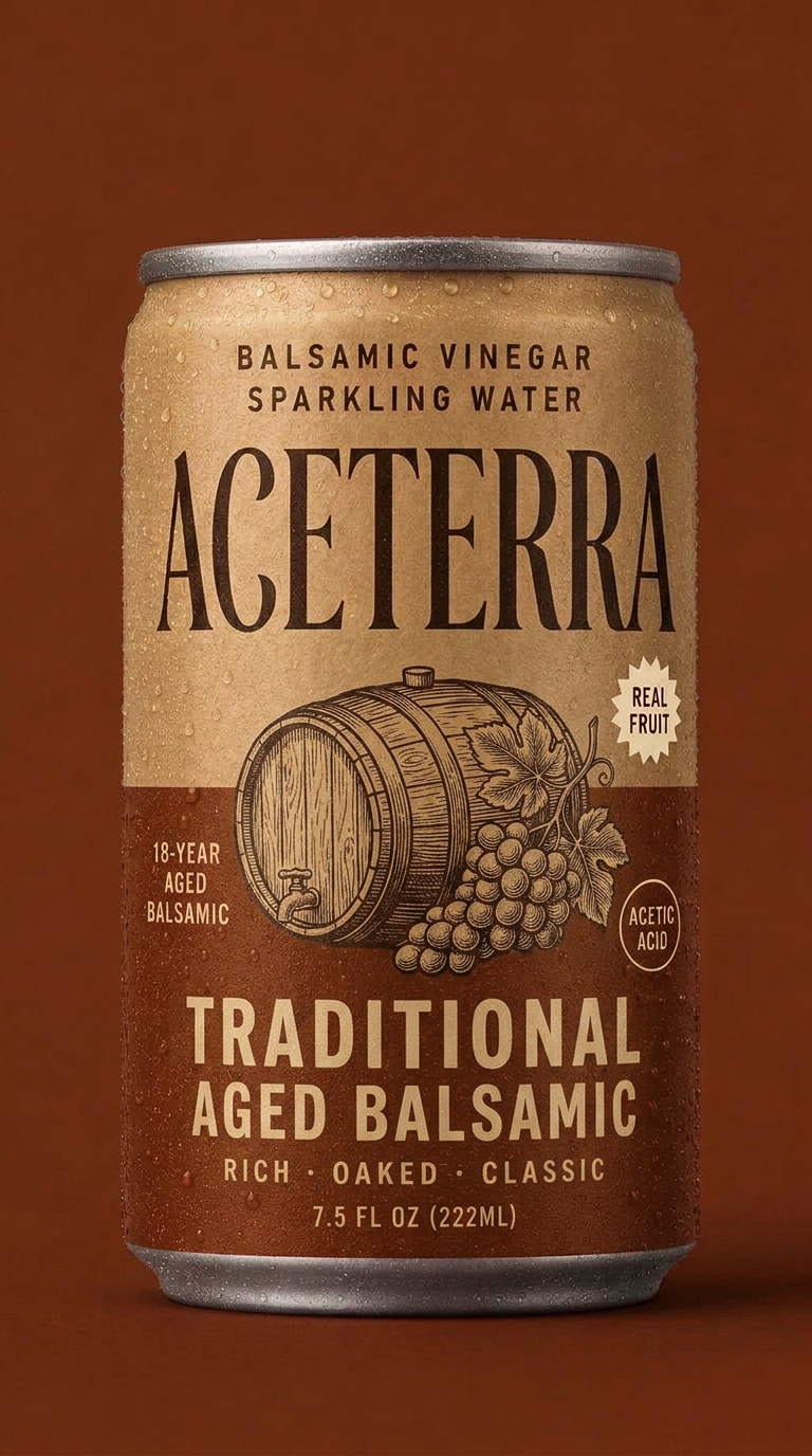 Aceterra Traditional Aged Balsamic balsamic vinegar sparkling water can